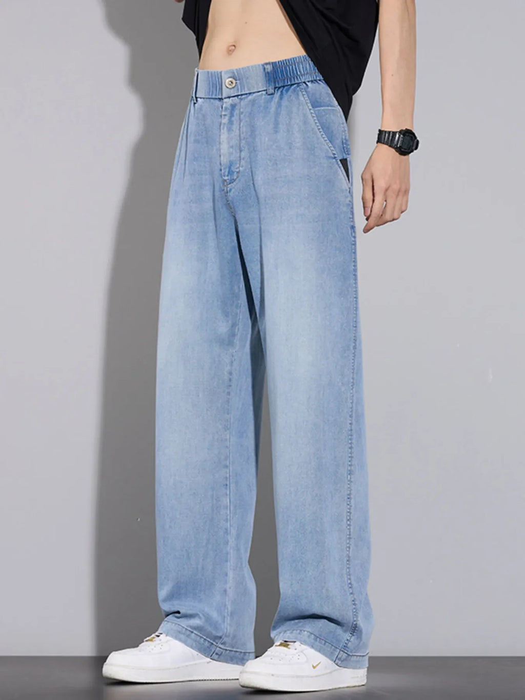 Men's Wide Leg Relaxed Fit Jeans
