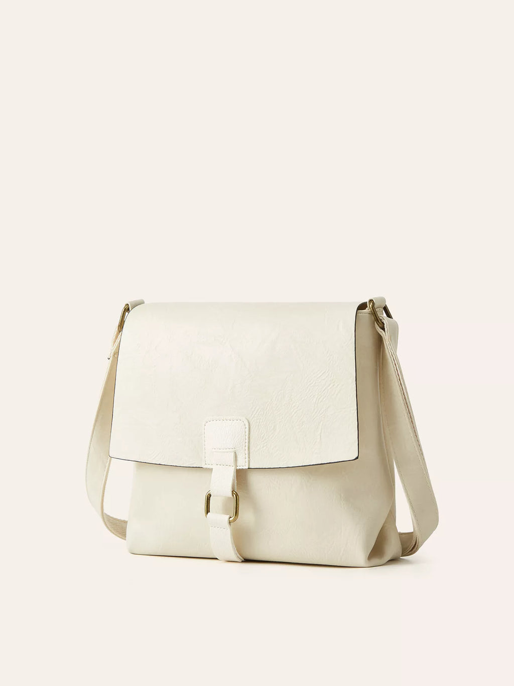Vintage Buckle Flap Crossbody Bag
