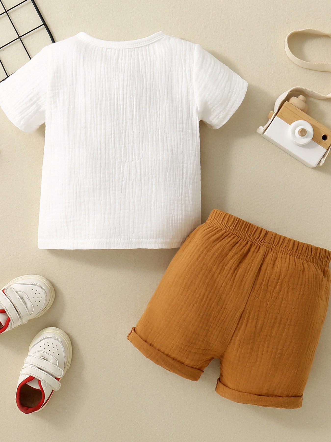Children's Color Block Top and Shorts Set