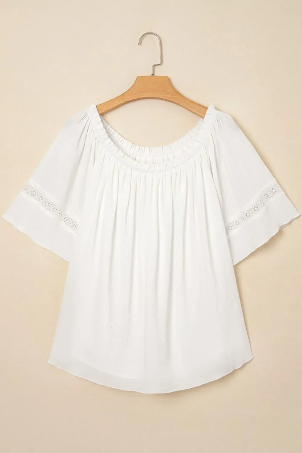 Lace Detail Off-Shoulder Blouse