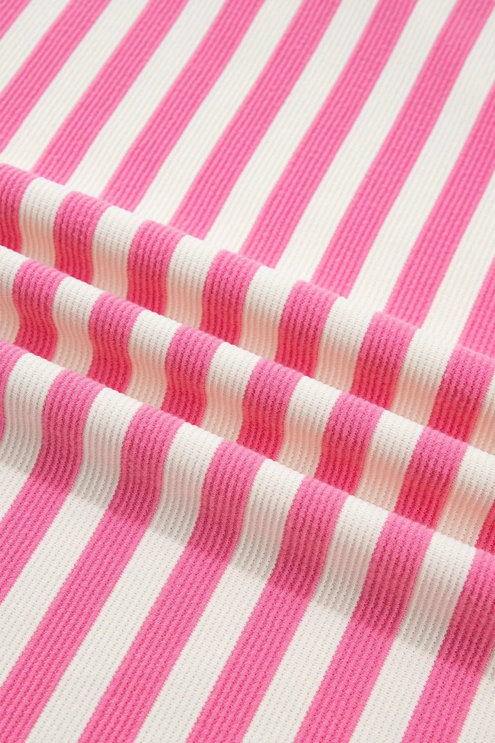 Stripe Contrast Patchwork Short Sleeve Loose Tee