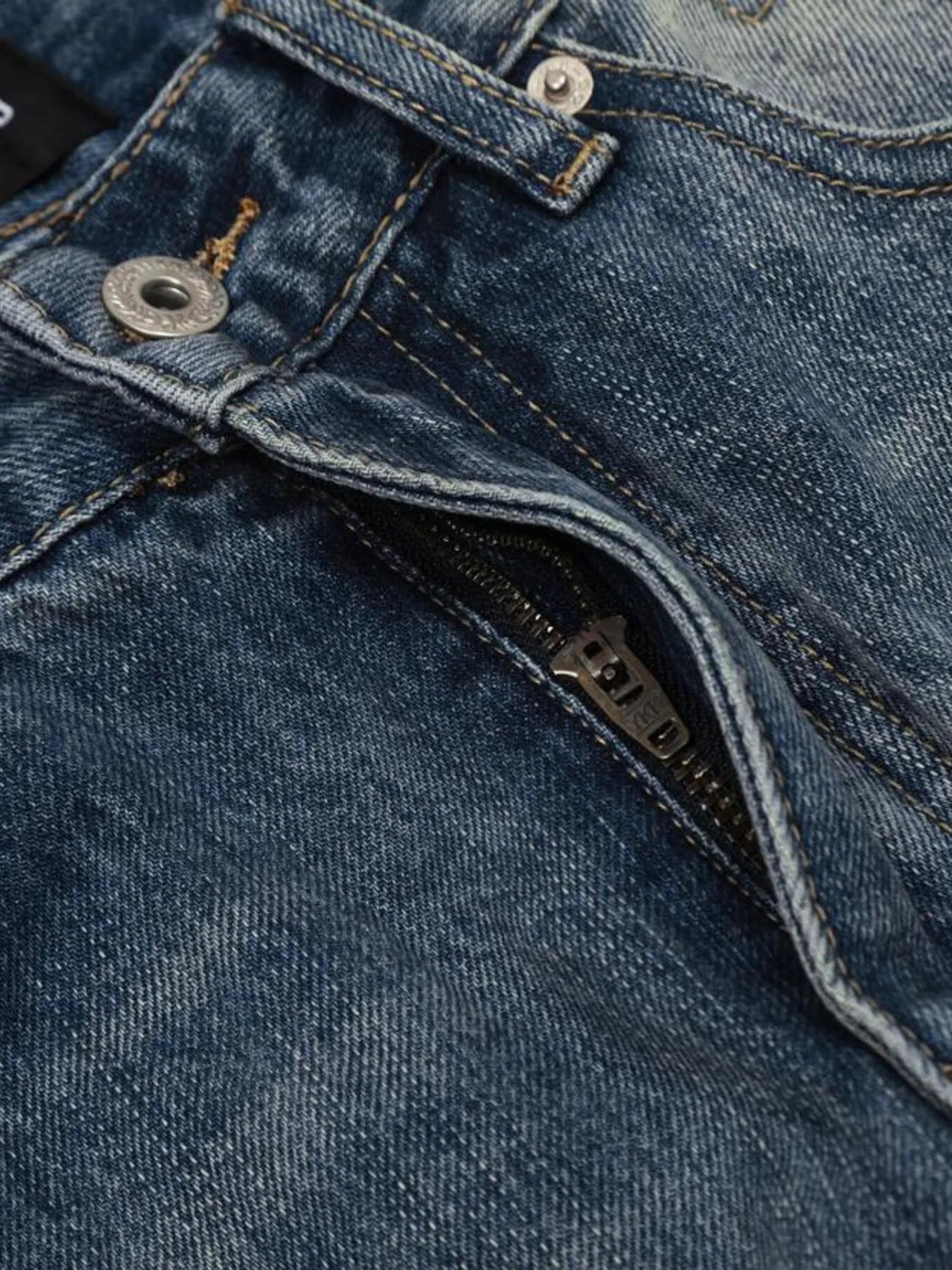 Men's Vintage Wash Distressed Jeans