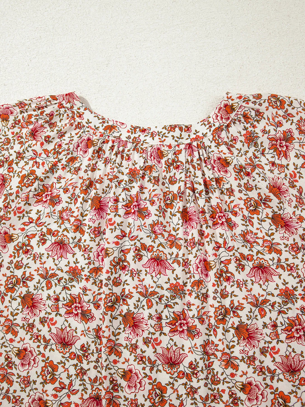Floral Long Sleeve Button Down Blouse