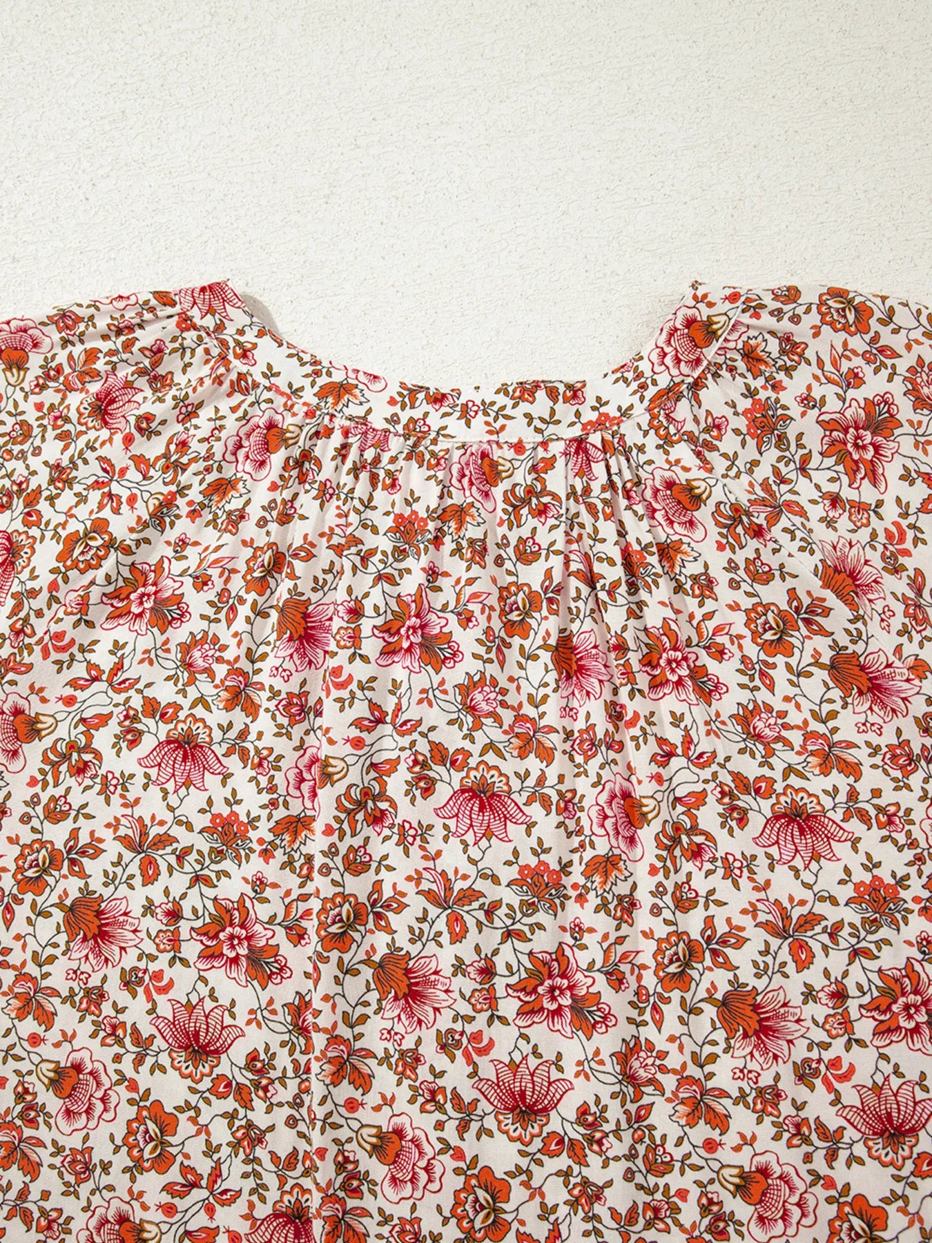 Floral Long Sleeve Button Down Blouse