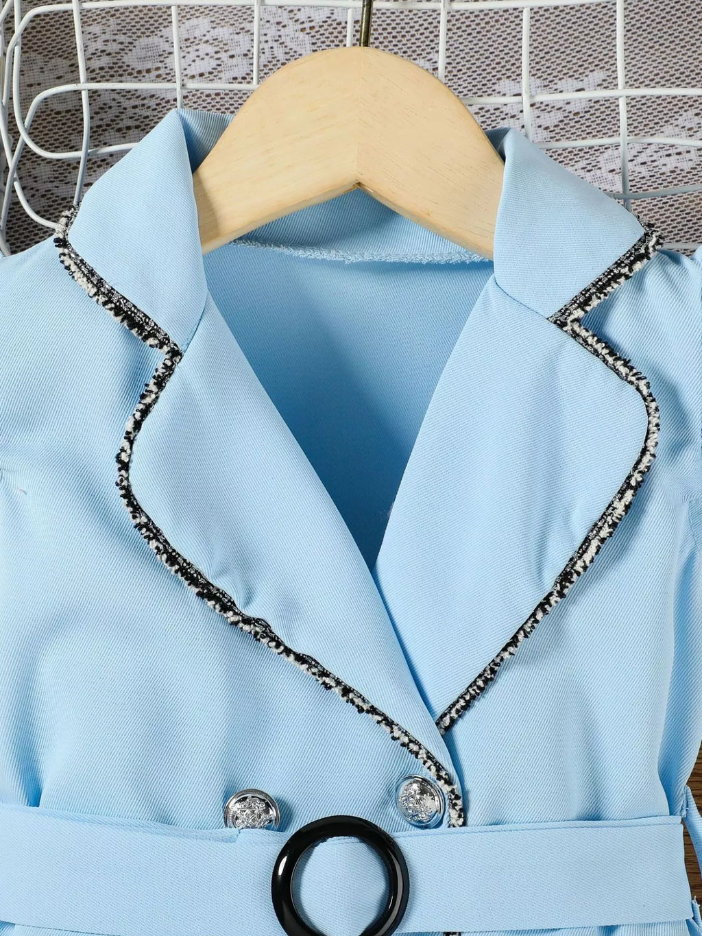 Children's Double Breasted Belt Dress