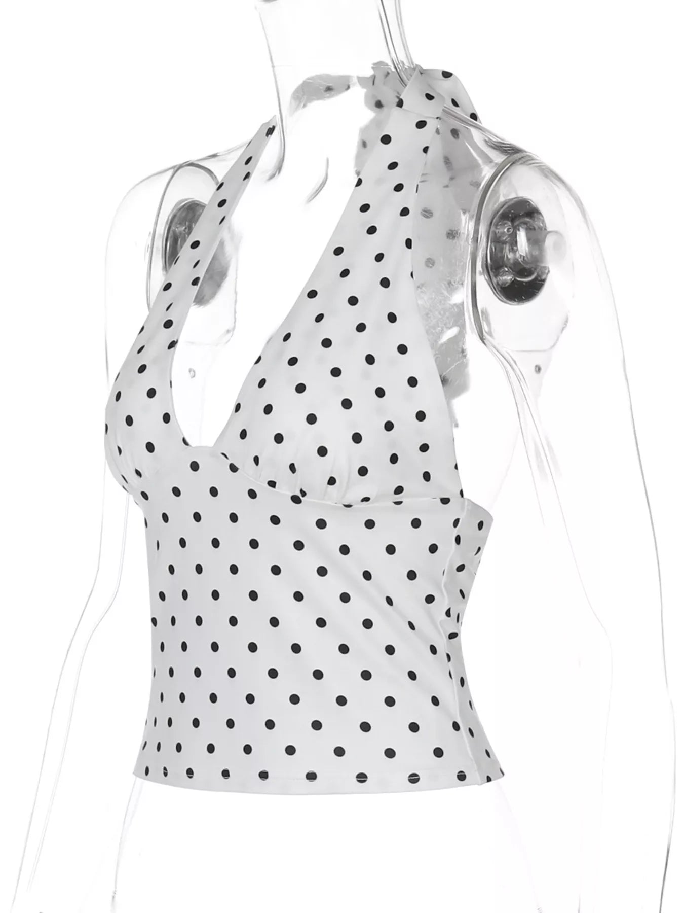 Polka Dot Halter Neck Cami