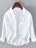 Men's Plus Size Button Up Long Sleeve Shirt