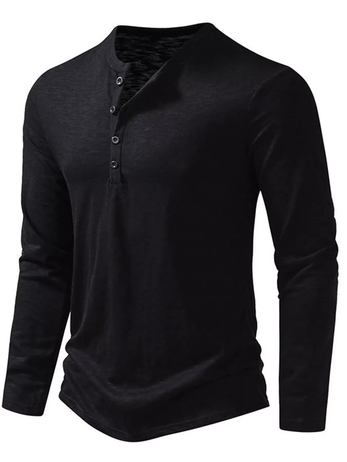 Men's Long Sleeve Henley T-Shirt