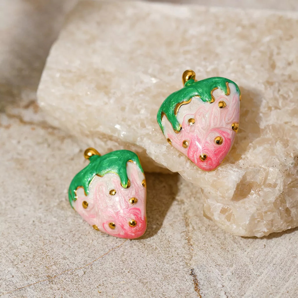 Colorful Strawberry Stud Earrings