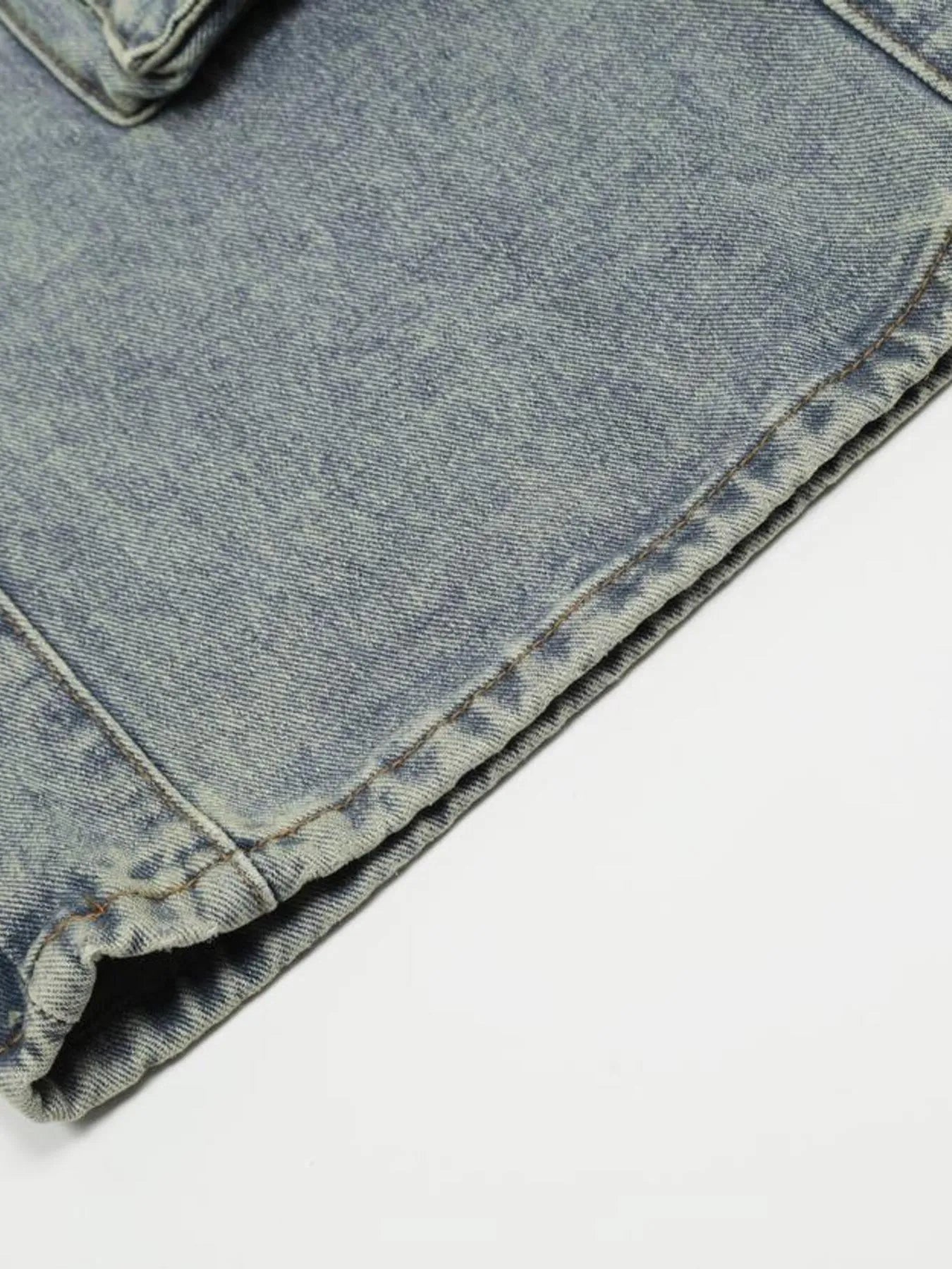 Men's Multi-Pocket Cargo Wide Leg Jeans