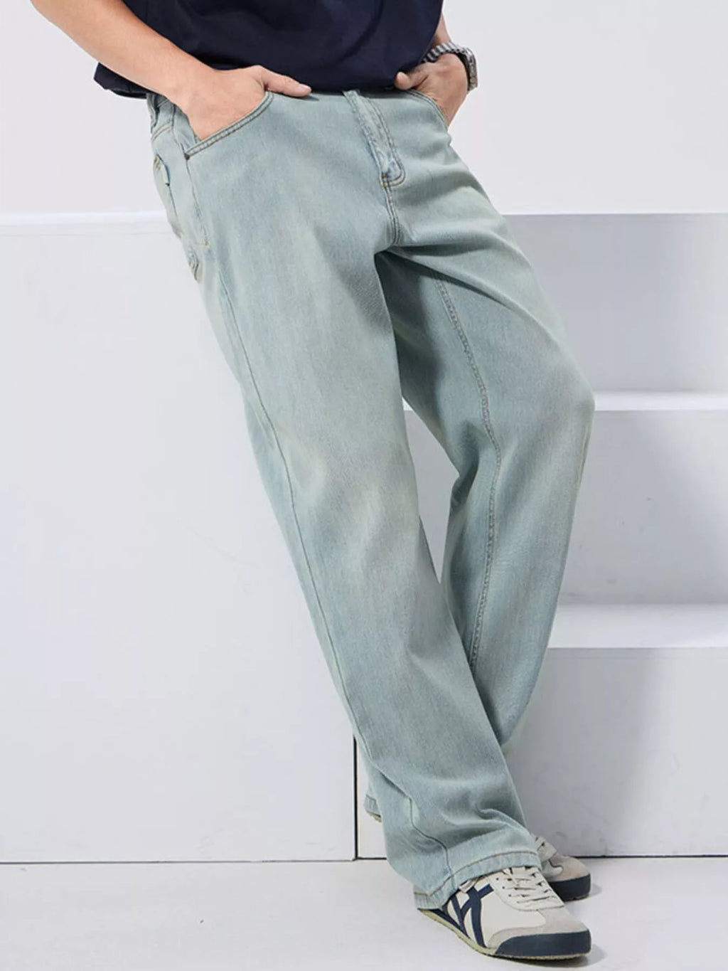 Men's Vintage Wash Loose Fit Jeans
