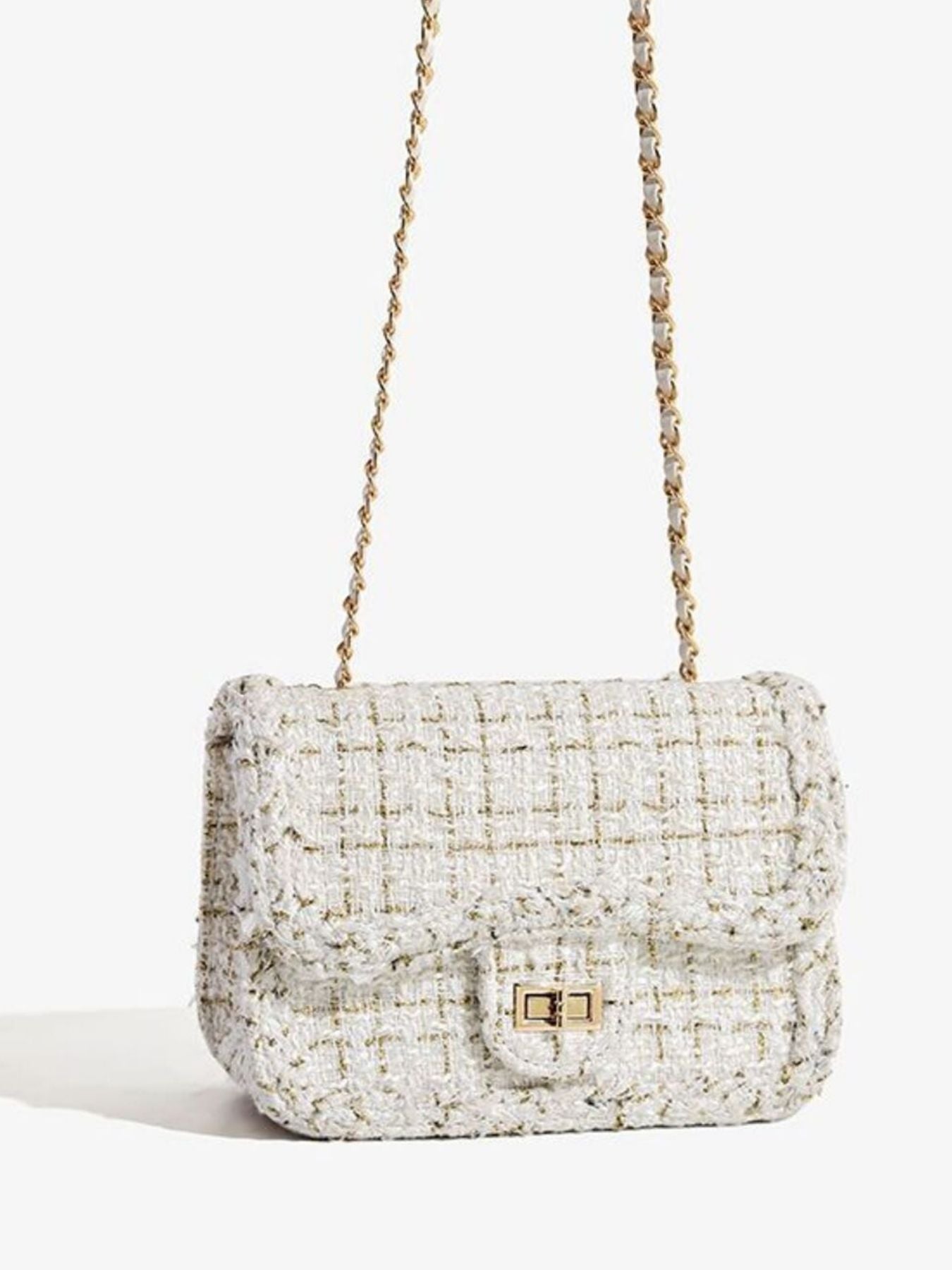 Tweed Chain Shoulder Bag