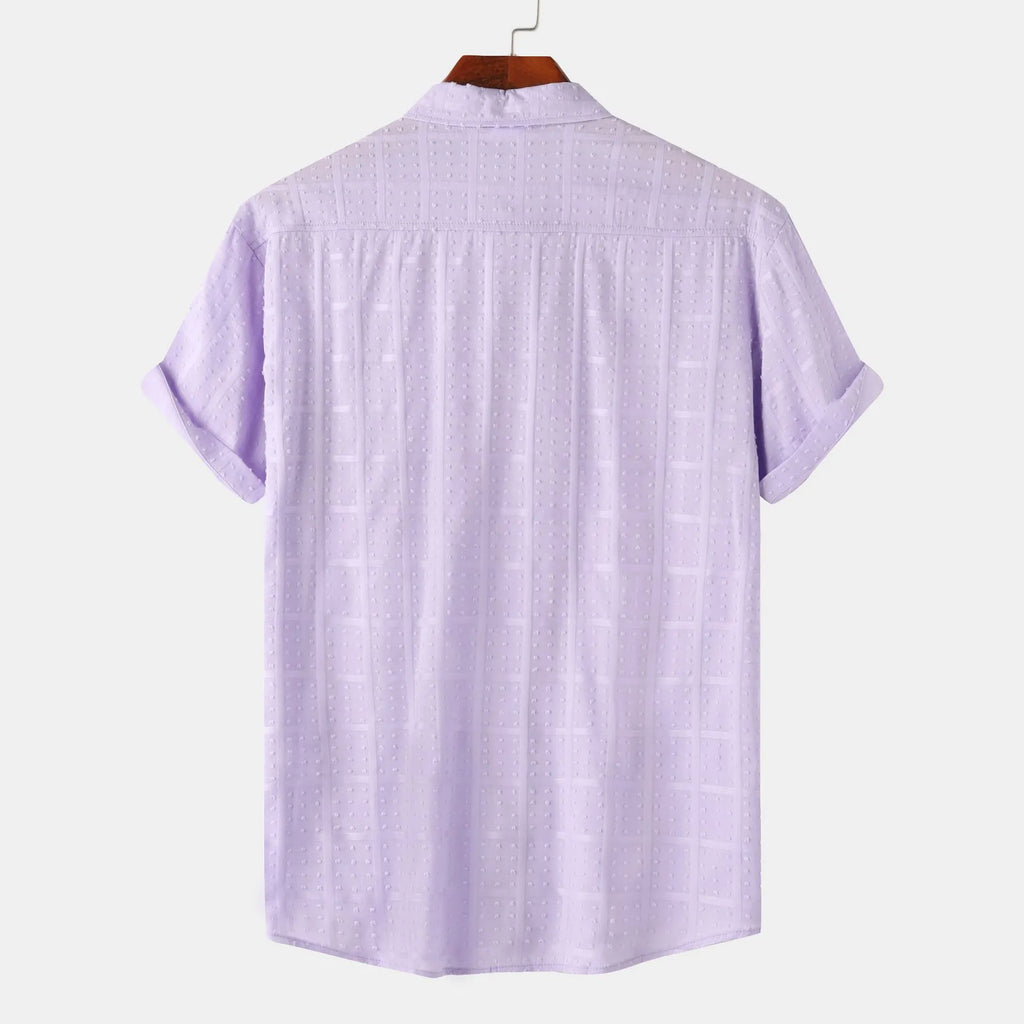 Men's Casual Short Sleeve Button Down Shirt
