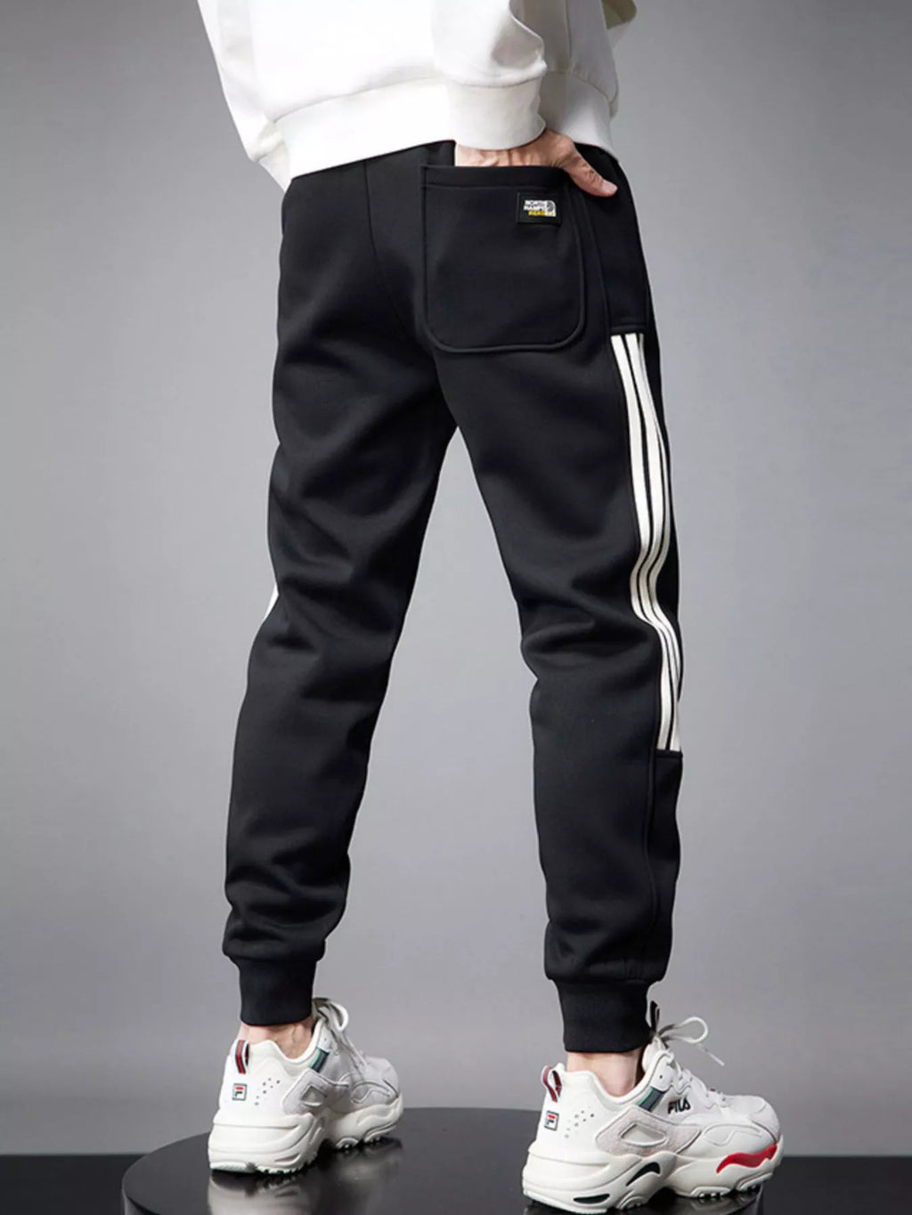 Men's Side Striped Drawstring Joggers