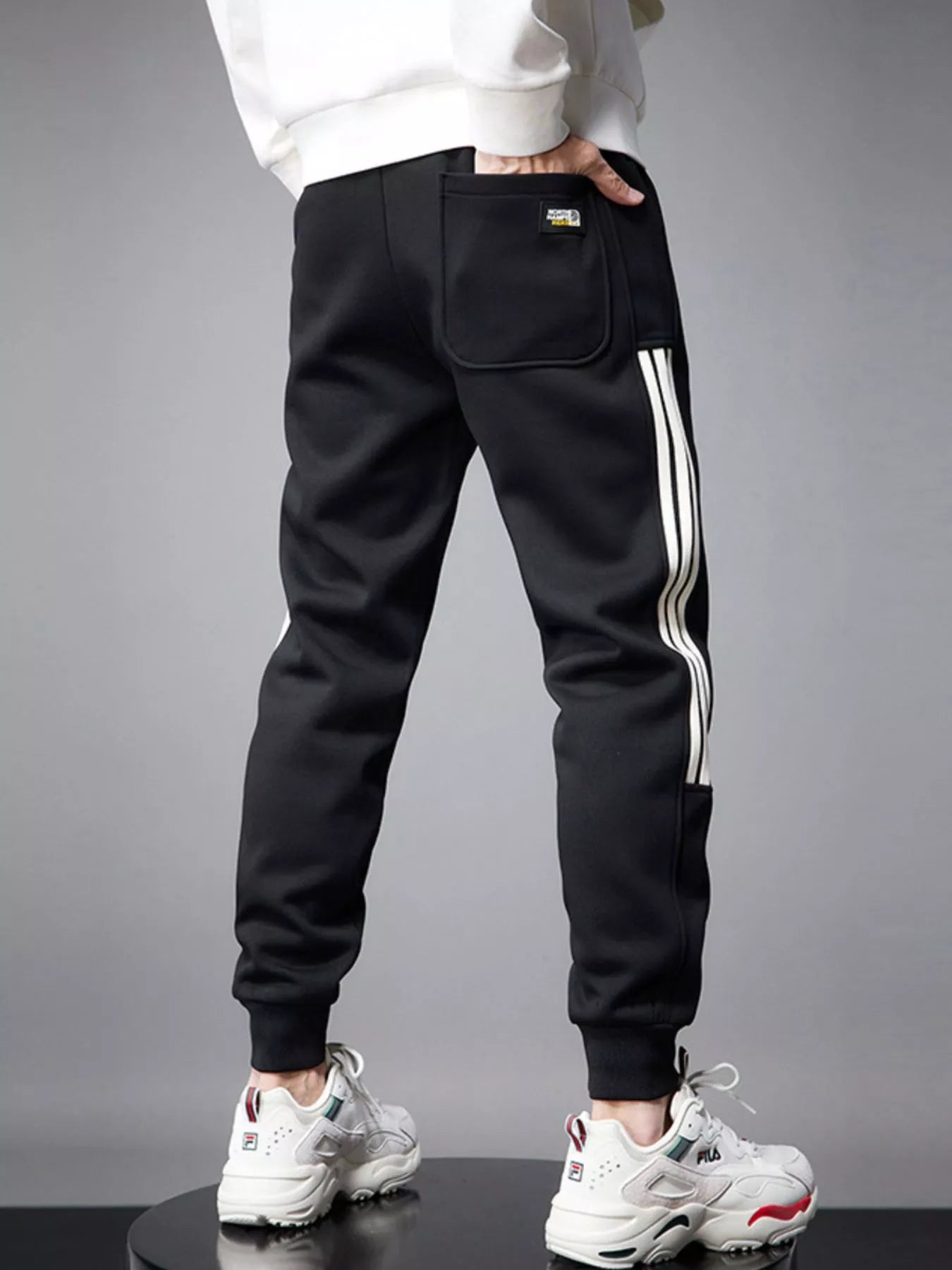 Men's Side Striped Drawstring Joggers