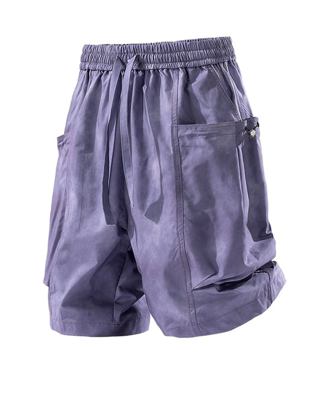 Men's Full Size Elastic Waist Cargo Shorts with Multi-Pockets Plus Size