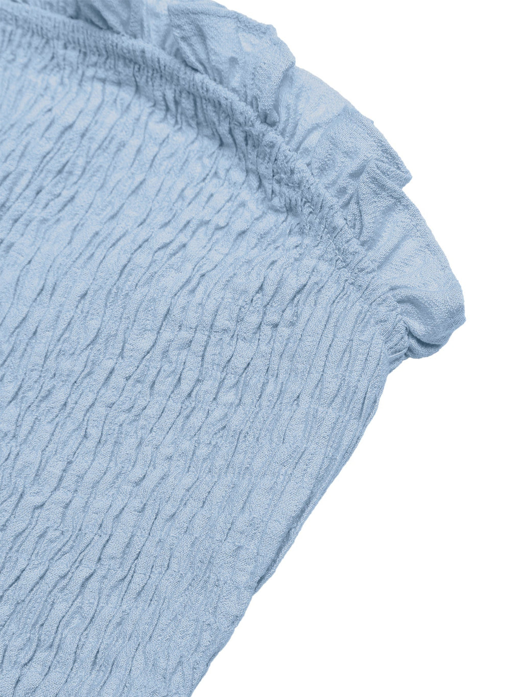 Smocked Strapless Ruffle Hem Romper