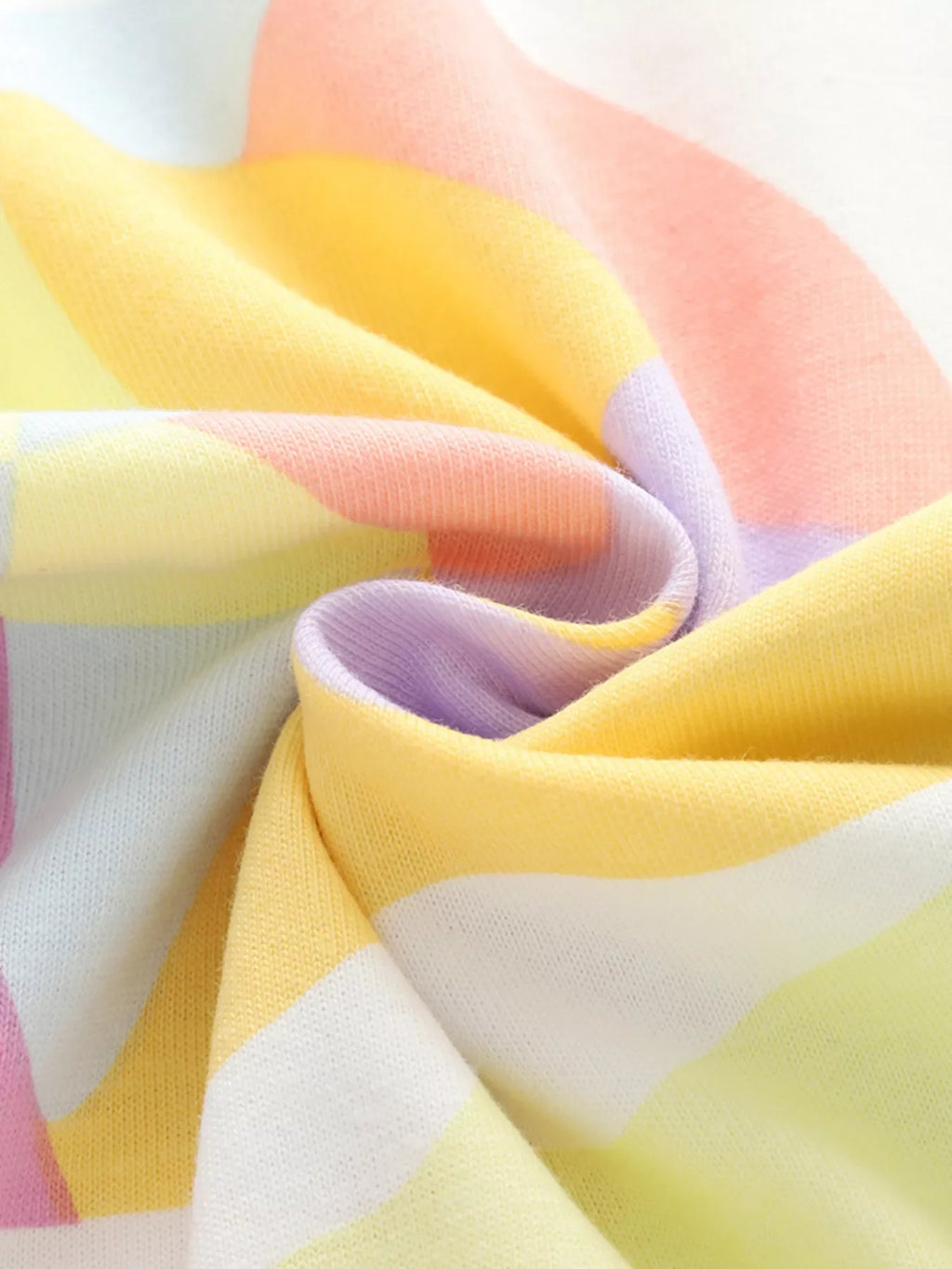Children's Abstract Print Ruffle Sleeve T-Shirt