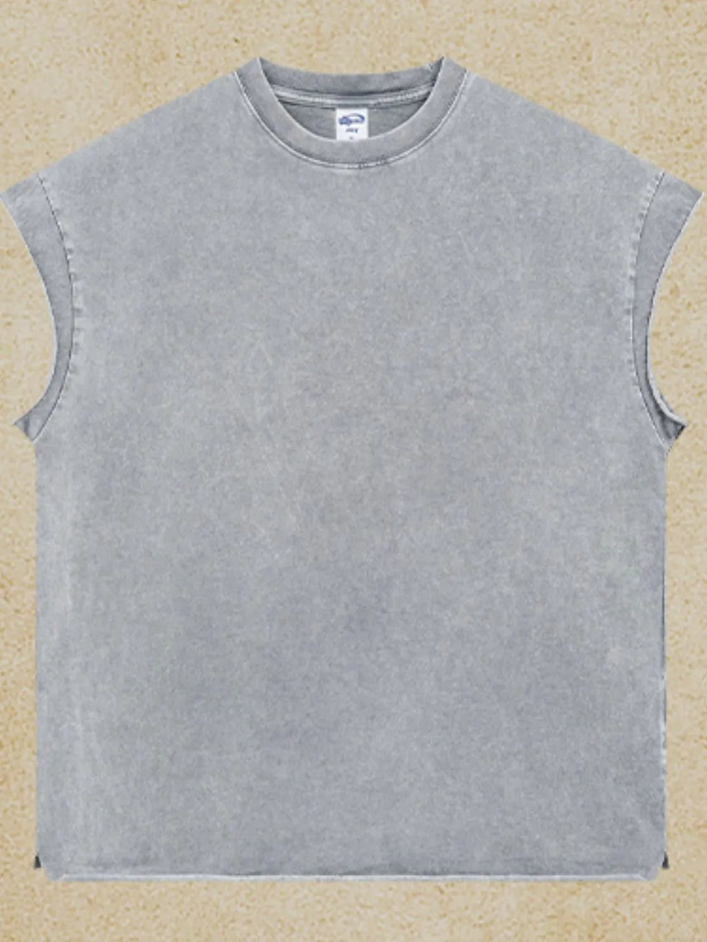 Men's Washed Round Neck Tank