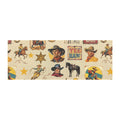 Vintage Cowboy Collage Floor Rug Runner Indoor 60" x 22" Made in America