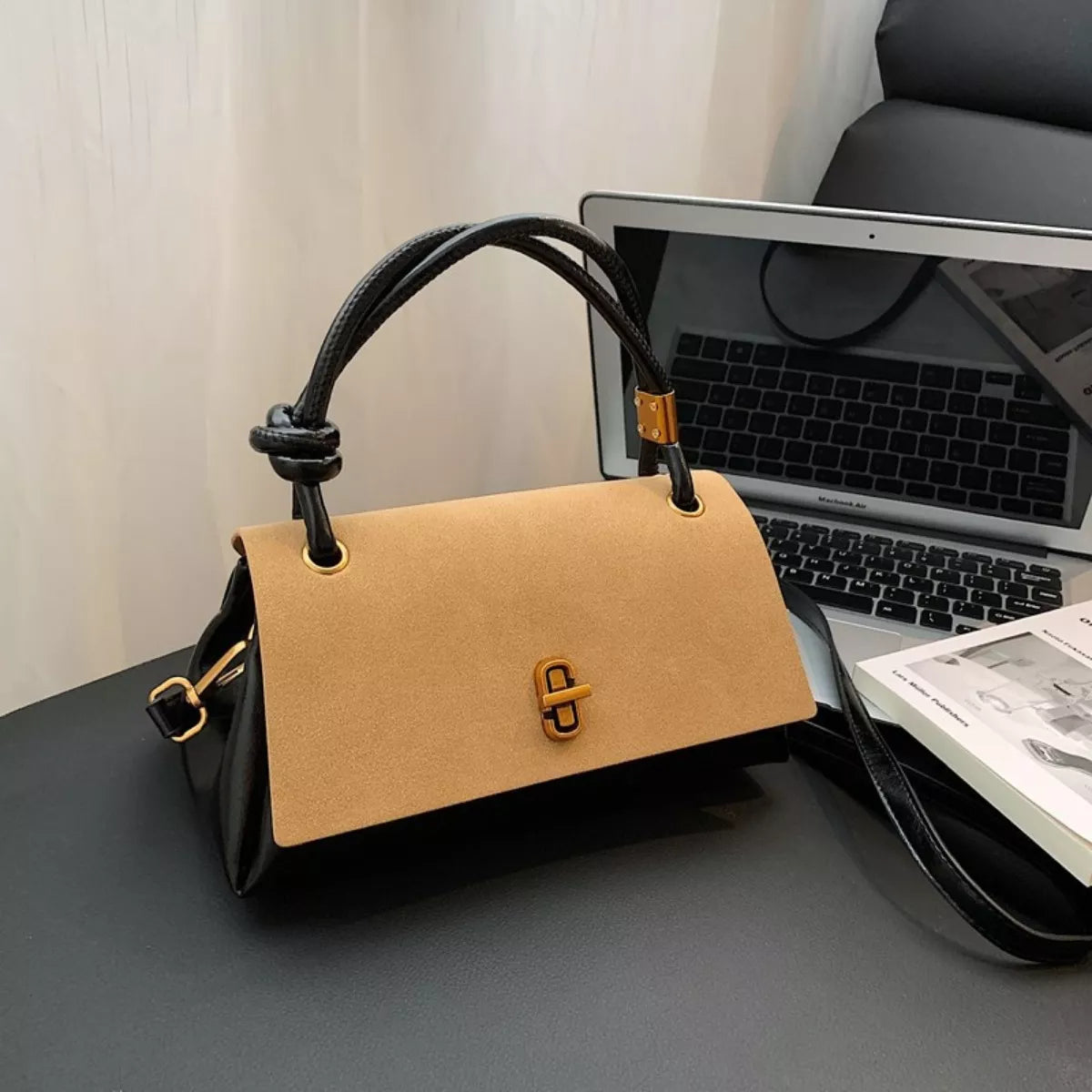 Flap Crossbody Bag with Top Handle