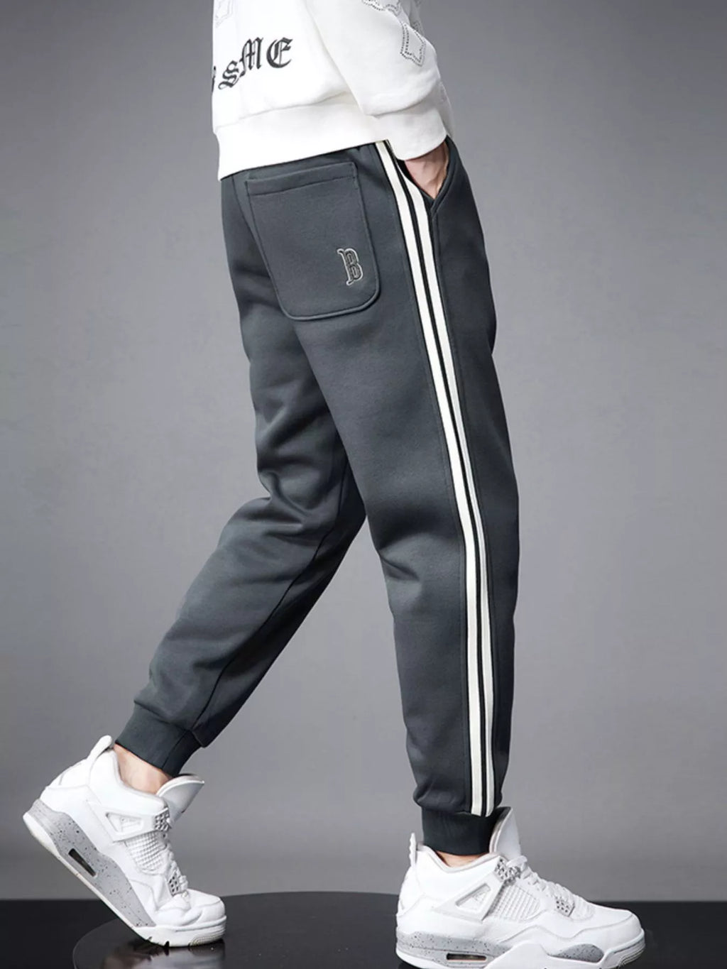 Men's Casual Striped Joggers