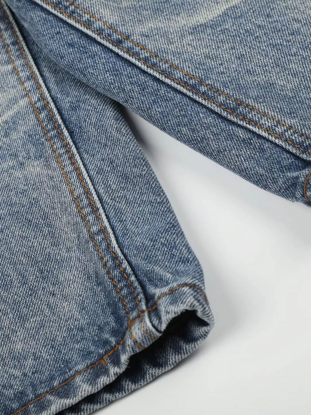 Men's Vintage Wash Wide Leg Denim Capris