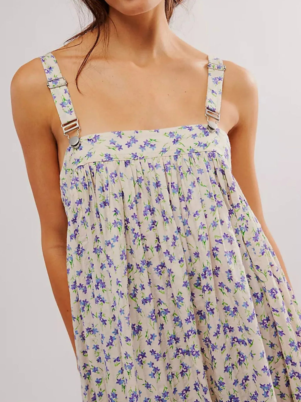 Floral Print Square Neck Summer Dress