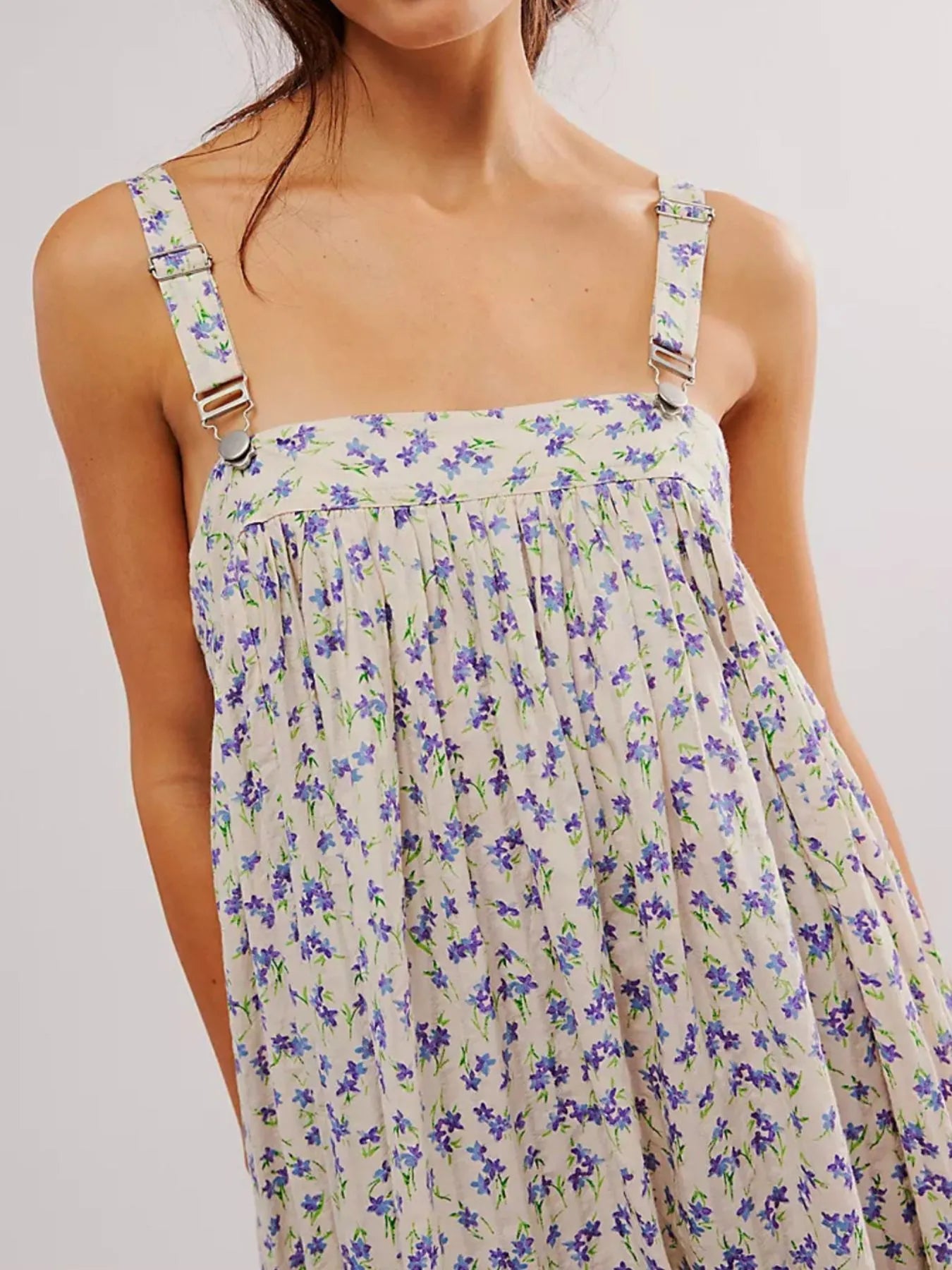 Floral Print Square Neck Summer Dress