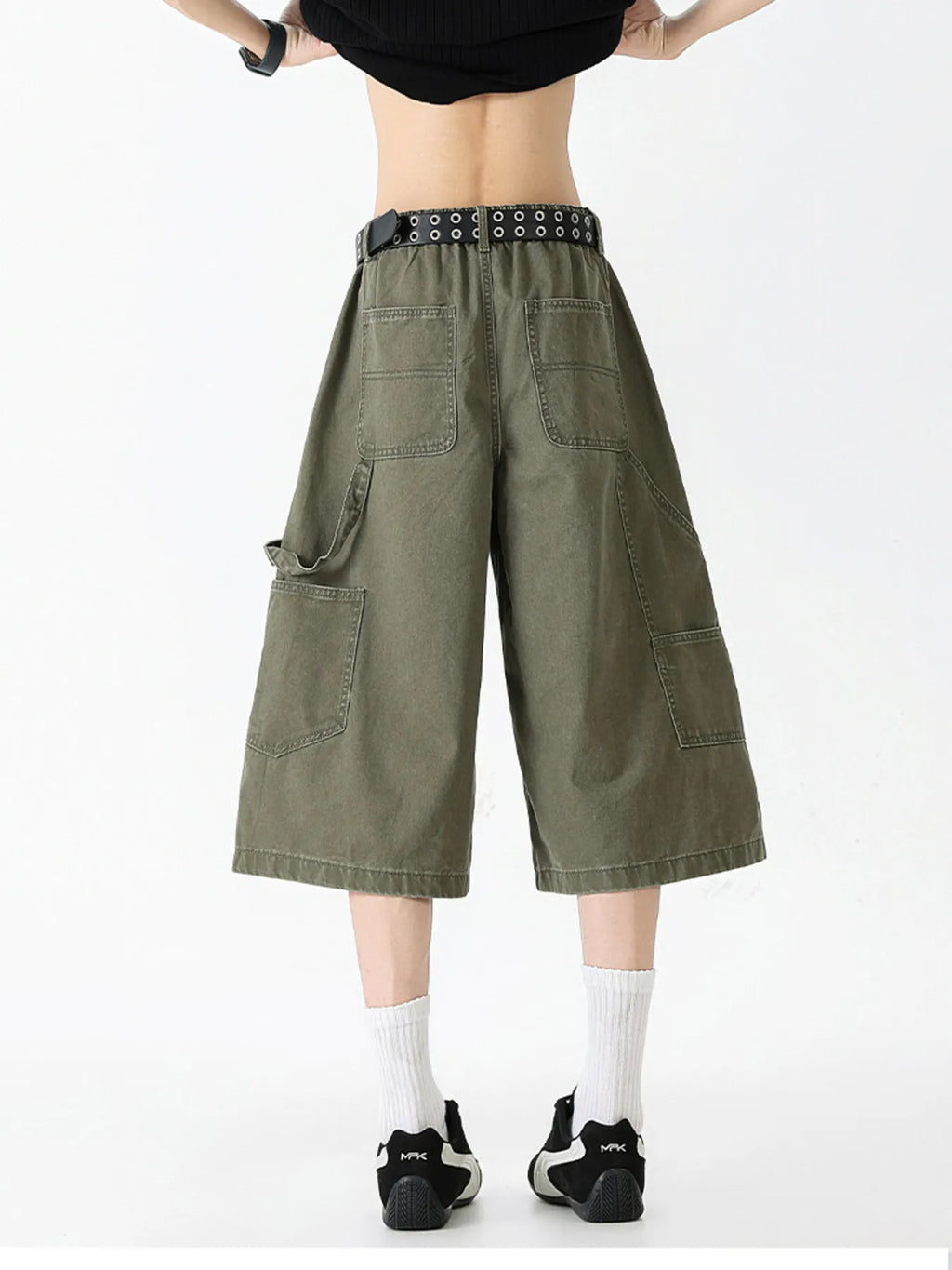 Men's Full Size Wide Leg Cargo Denim Shorts Plus Size