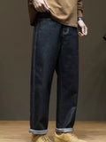 Men's Wide Leg Washed Jeans