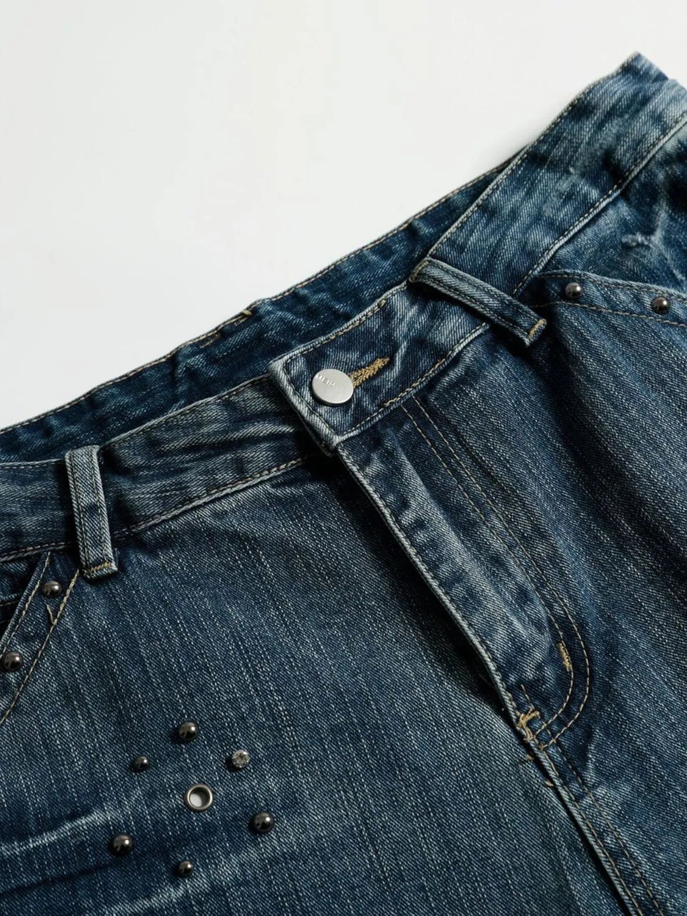 Men's Washed Wide Leg Jeans