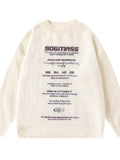 Men's Letter Crew Neck Long Sleeve Knit Sweater
