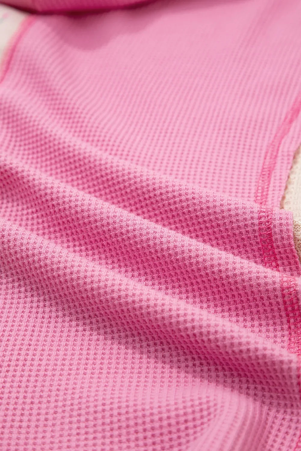 Color Block Button Detail Hoodie