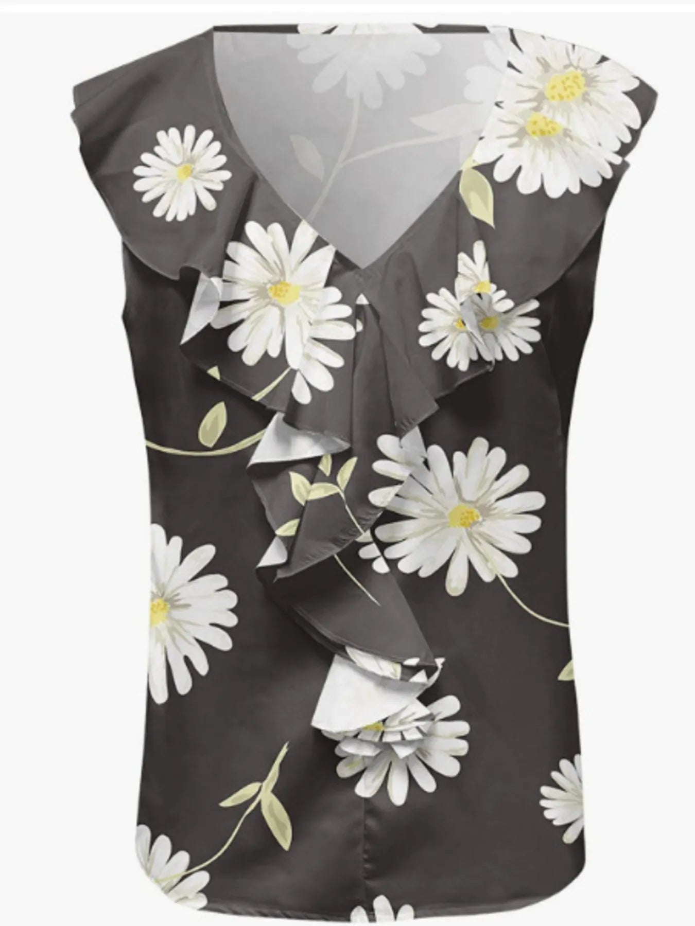 Printed V-Neck Tank