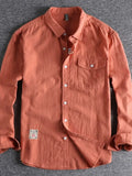 Men's Plus Size Button Down Long Sleeve Shirt