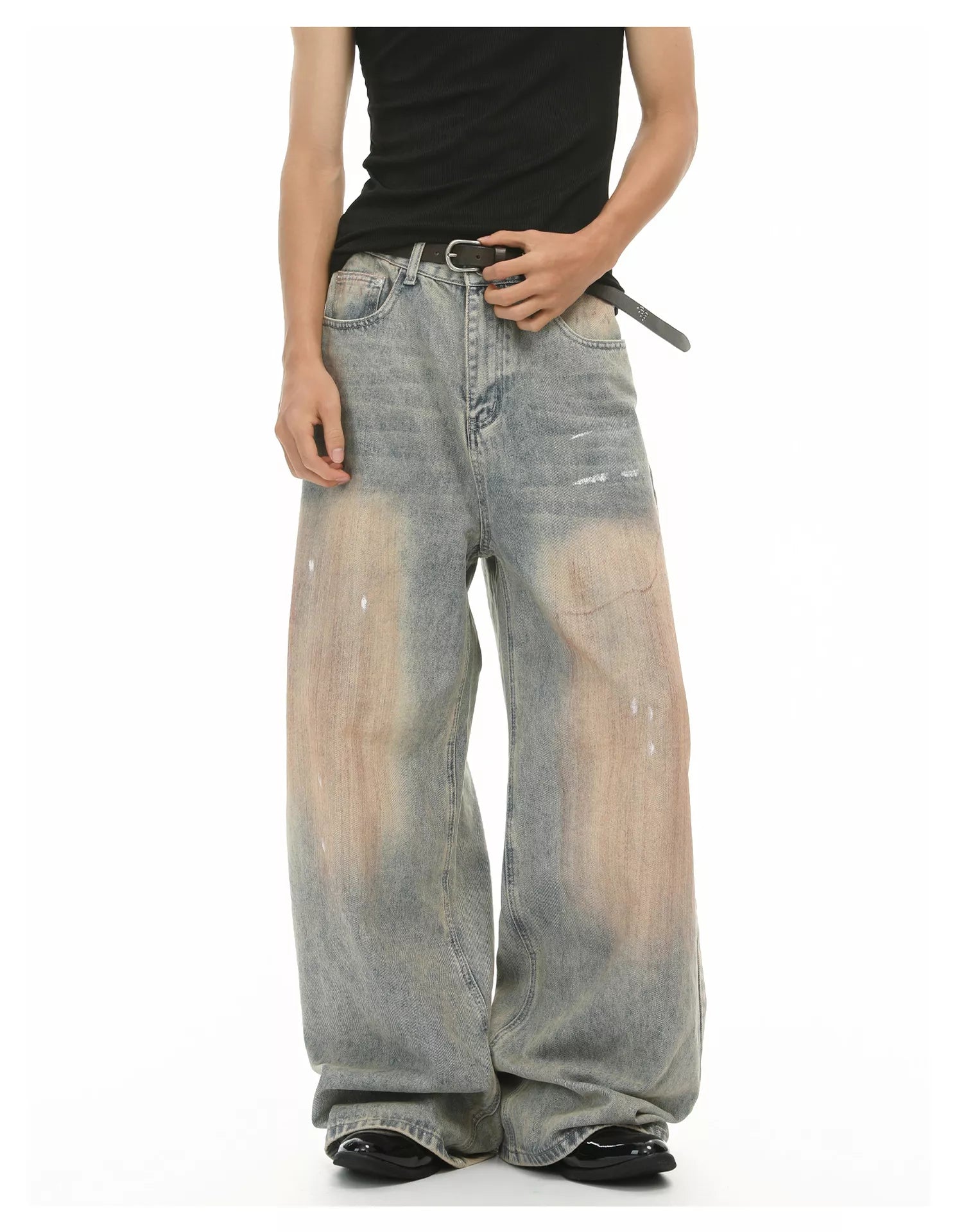 Men's Baggy Vintage Wash Jeans