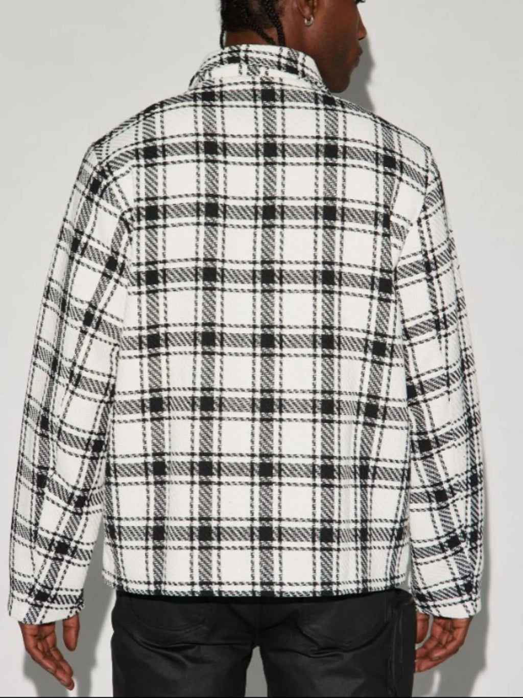 Men's Plus Size Plaid Button Up Long Sleeve Shirt
