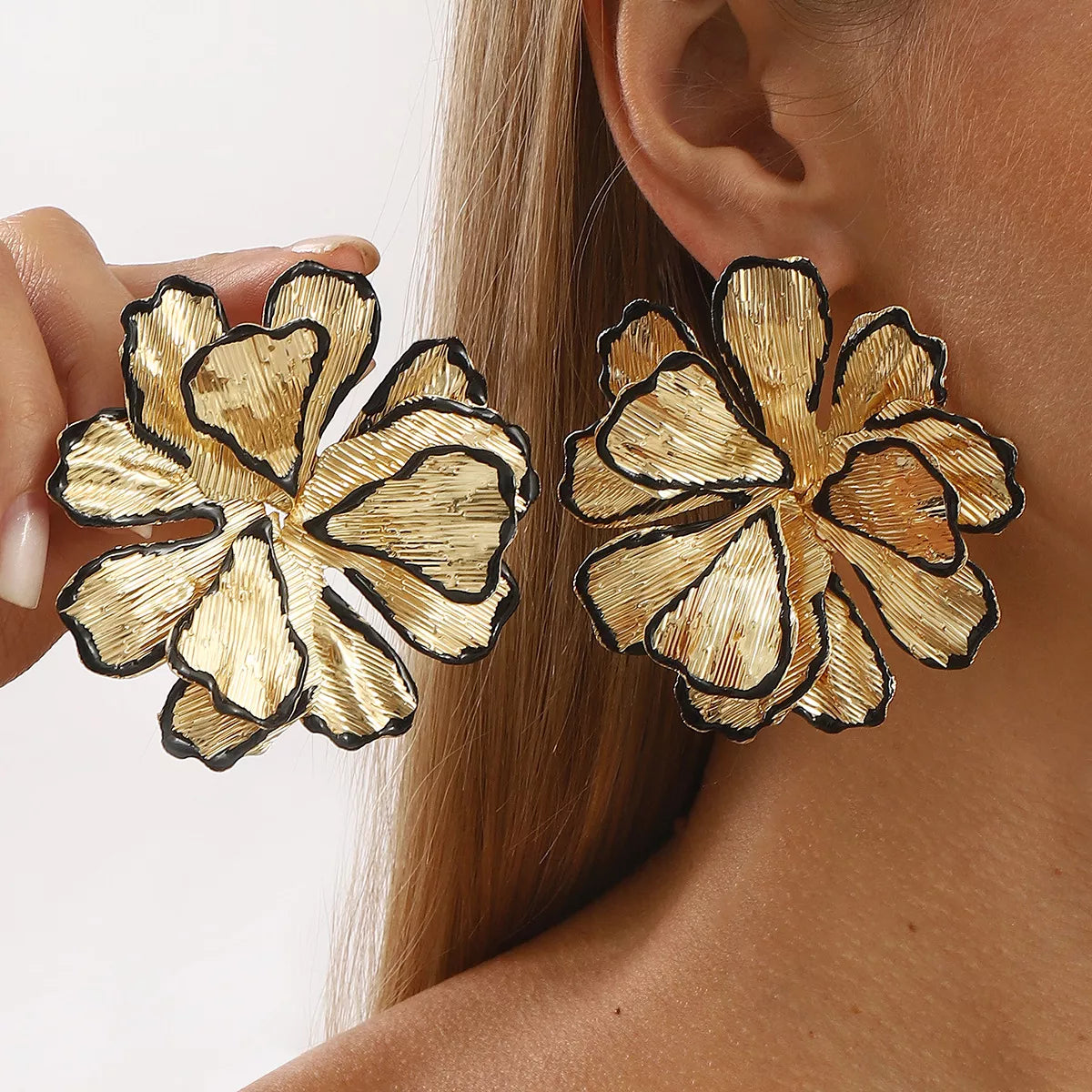 18K Gold-Plated Flower Stud Earrings