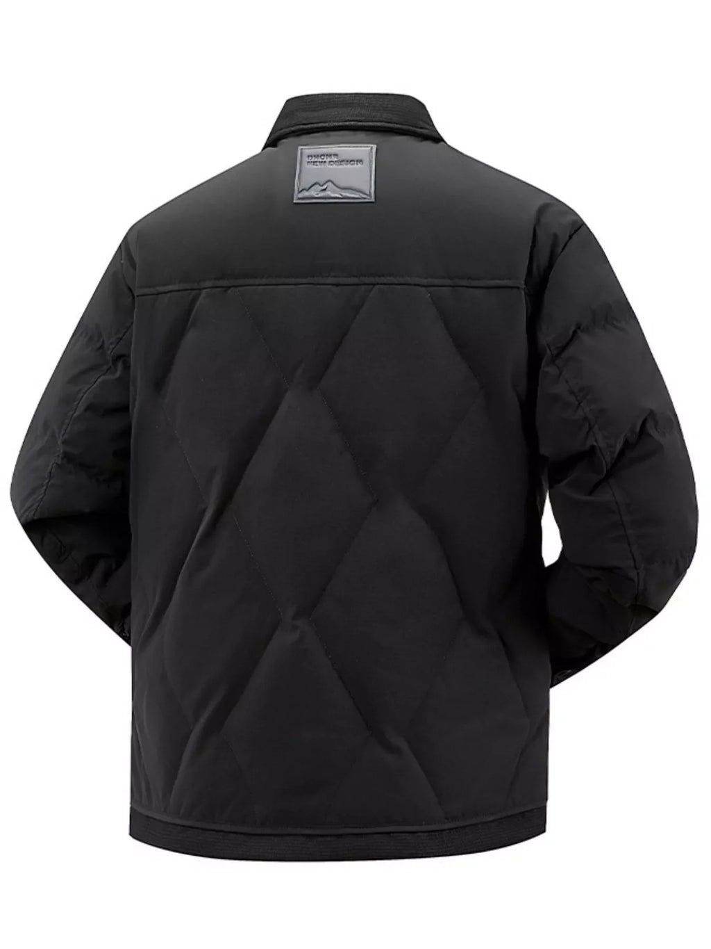 Men's Plus Size Quilted Snap-Down Padded Coat