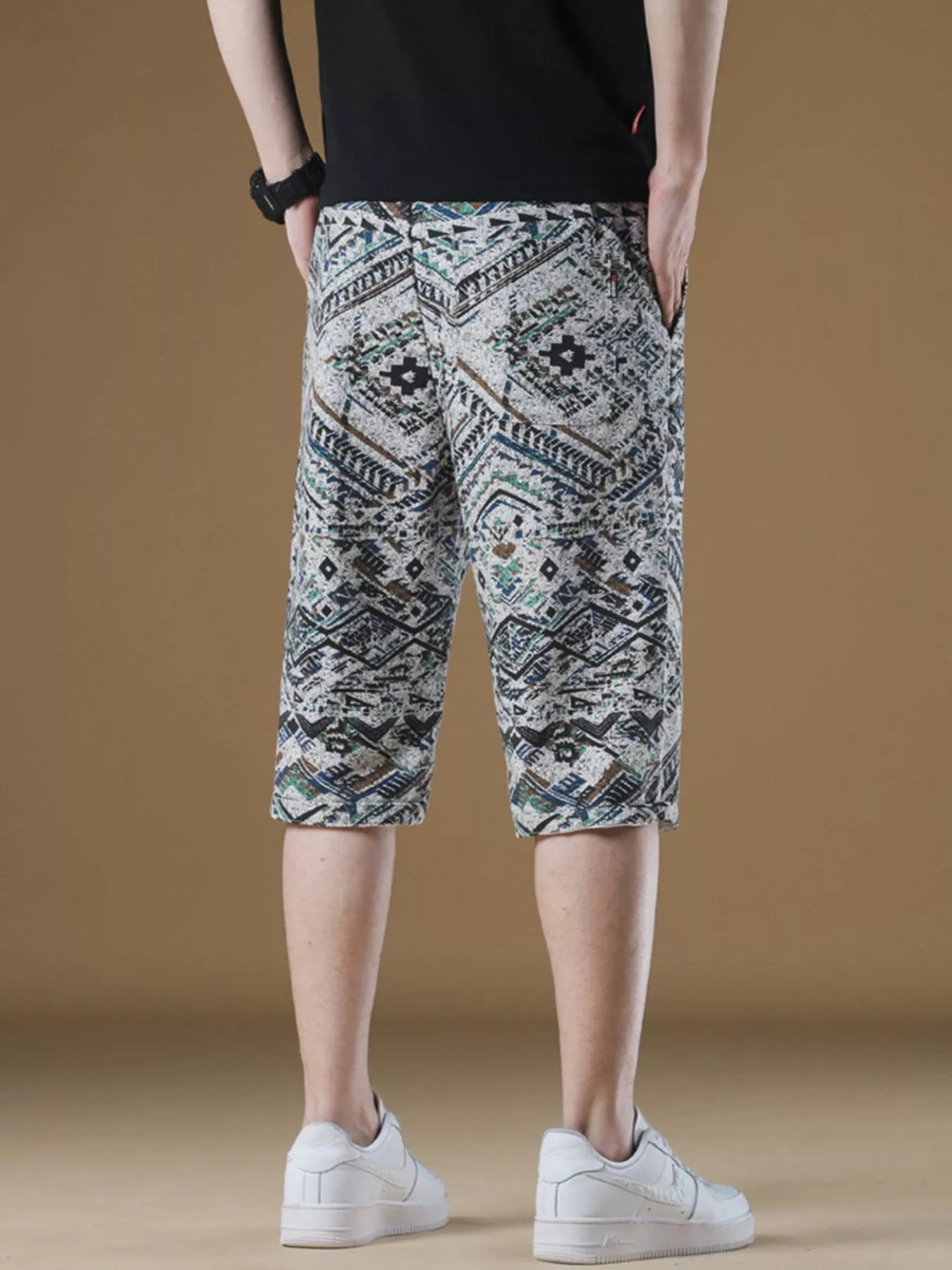Men's Plus Size Printed Loose Fit Shorts