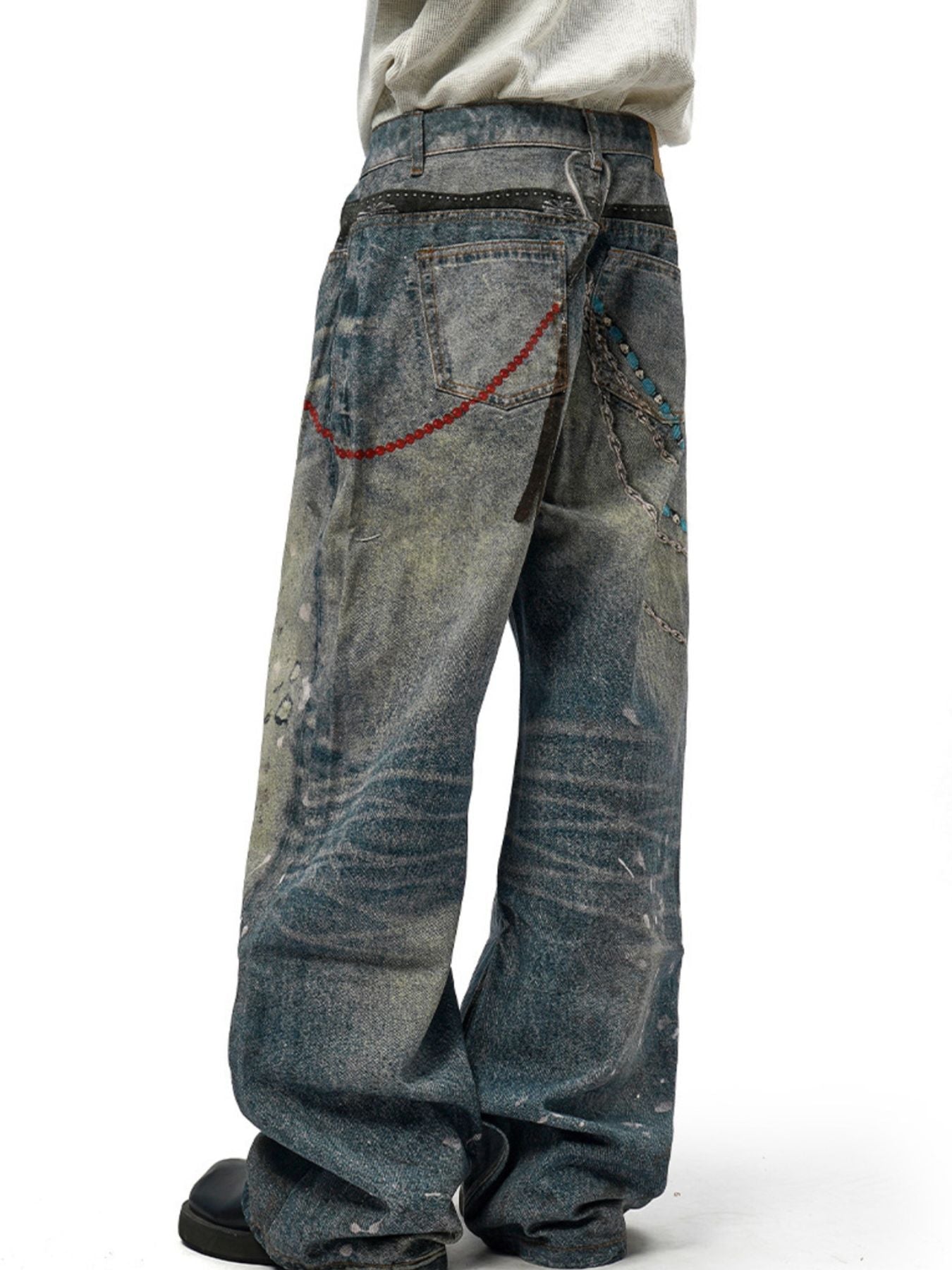 Men's Full Size Wide Leg Jeans Plus Size