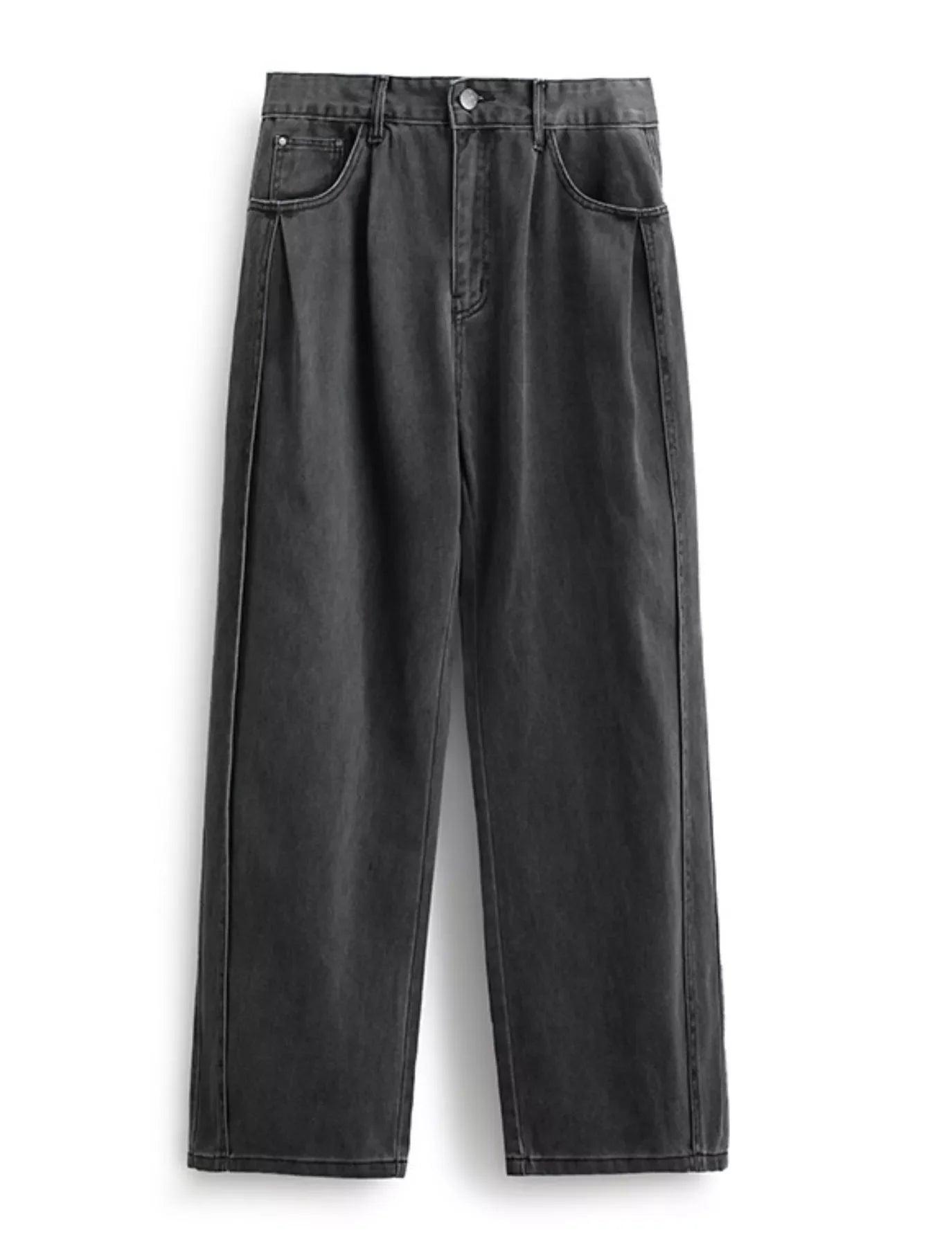 Men's Washed Relaxed Fit Wide Leg Jeans