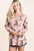 Tie Dye French Terry V-neck Top