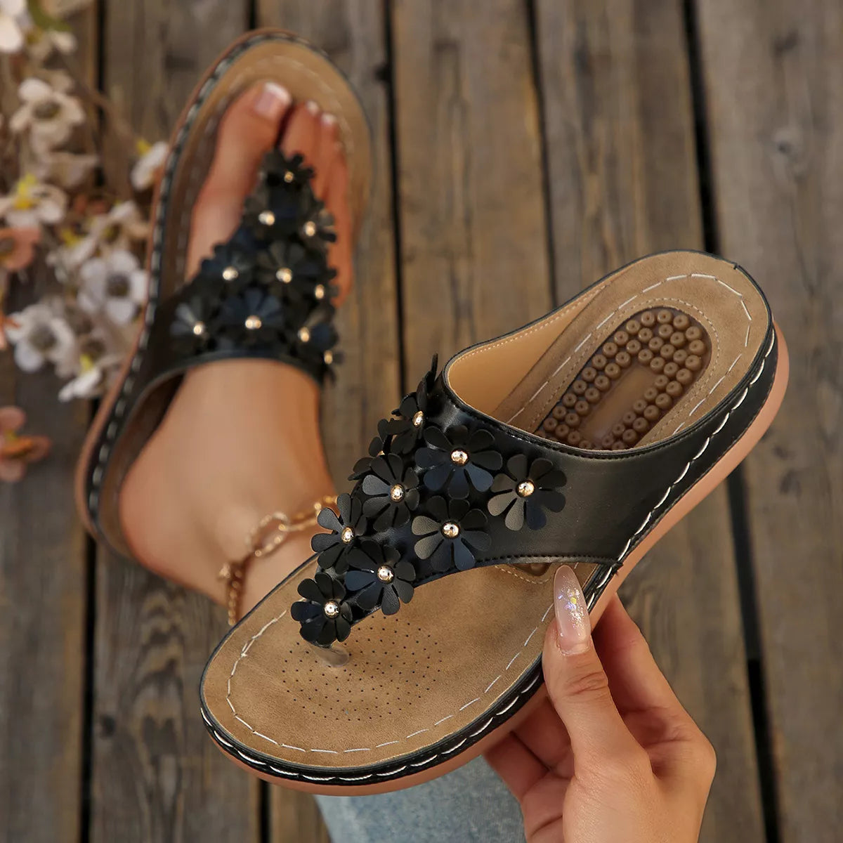 Toe Post Flats Sandals