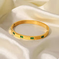 18K Gold-Plated Stainless Steel Zircon Bracelet