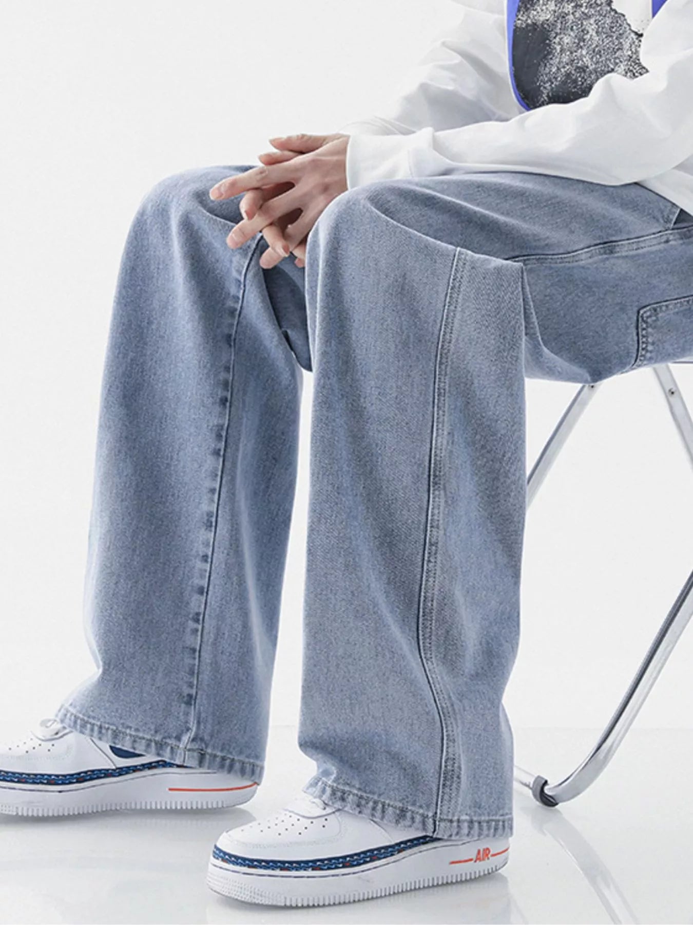 Men's Full Size Wide Leg Jeans Plus Size