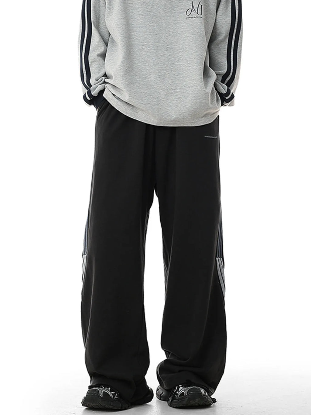 Men's Plus Size Side Striped Relaxed Fit Casual Pants