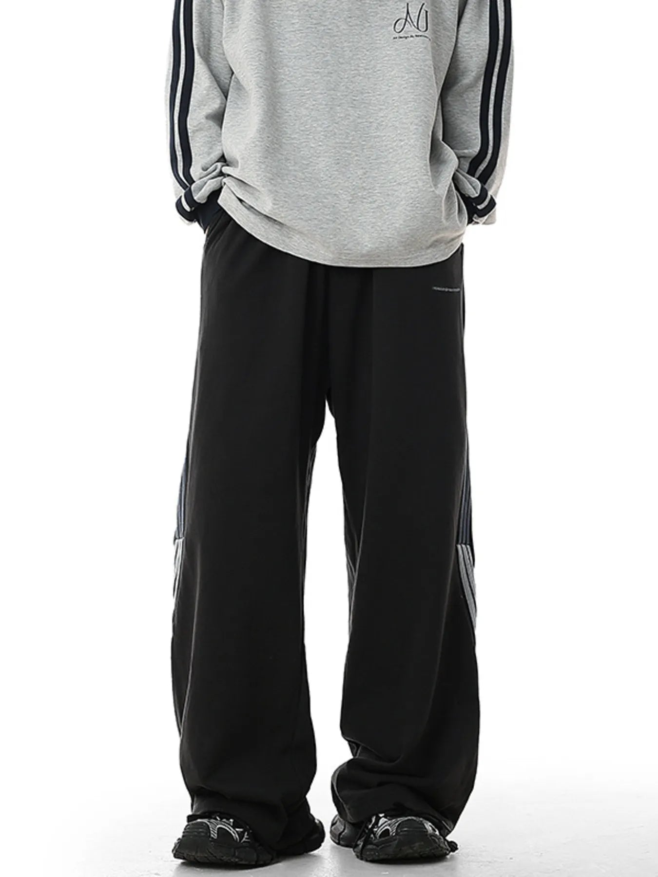 Men's Plus Size Side Striped Relaxed Fit Casual Pants