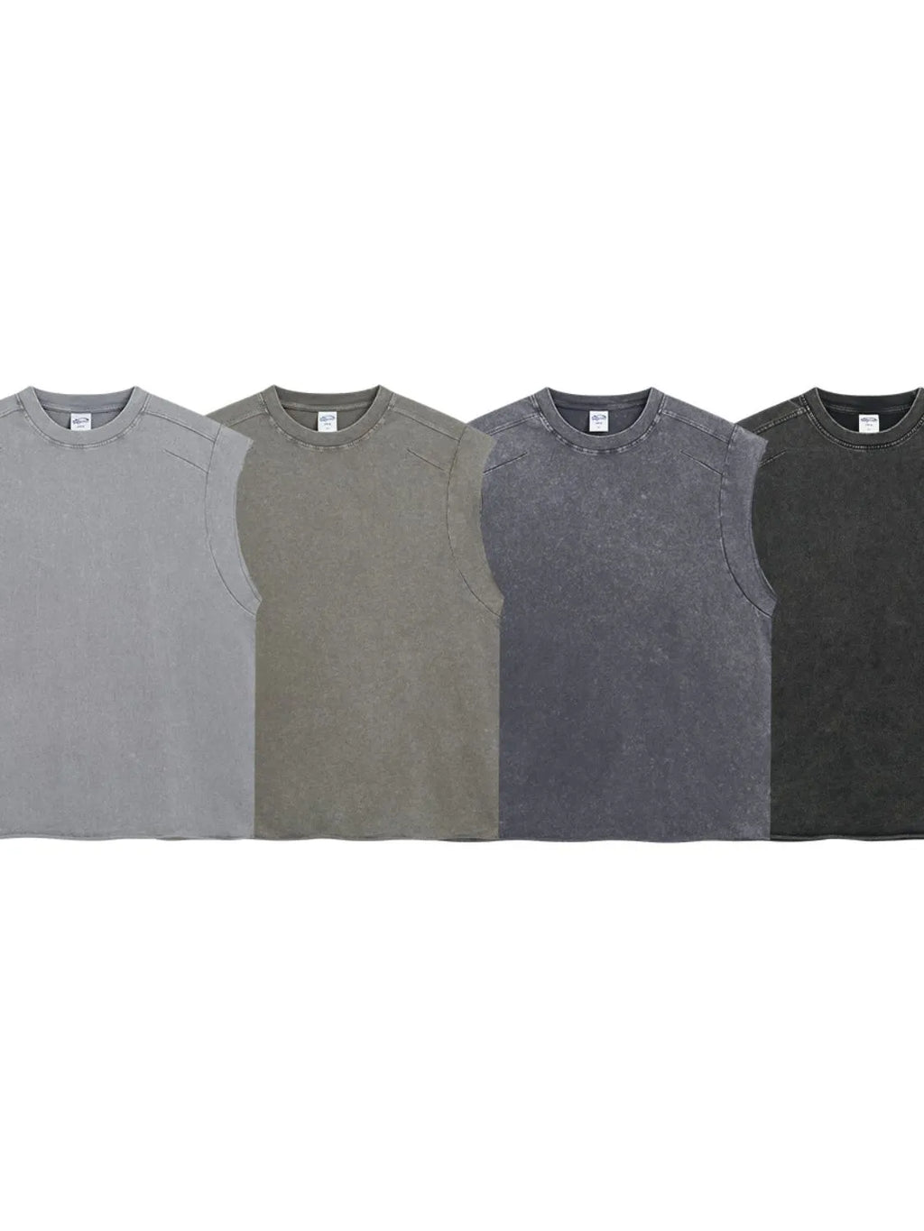 Men's Washed Round Neck Tank
